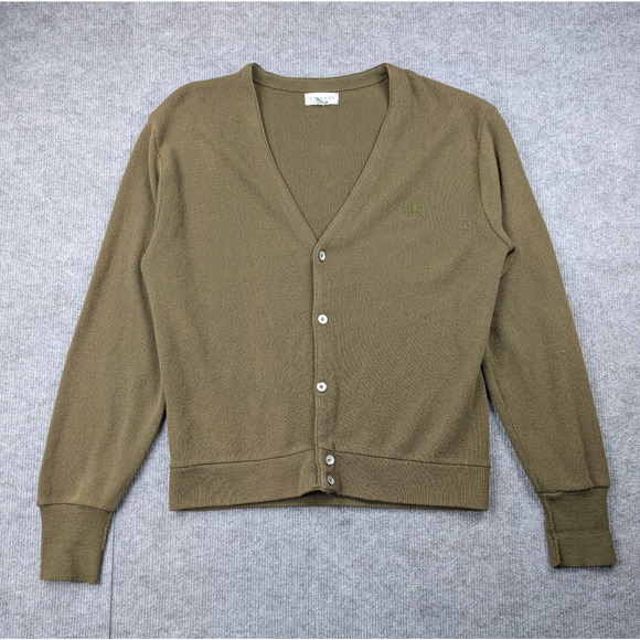 Izod Other - Vintage Izod Cardigan Mens Large Sweater Retro Preppy USA Made Acrylic Green